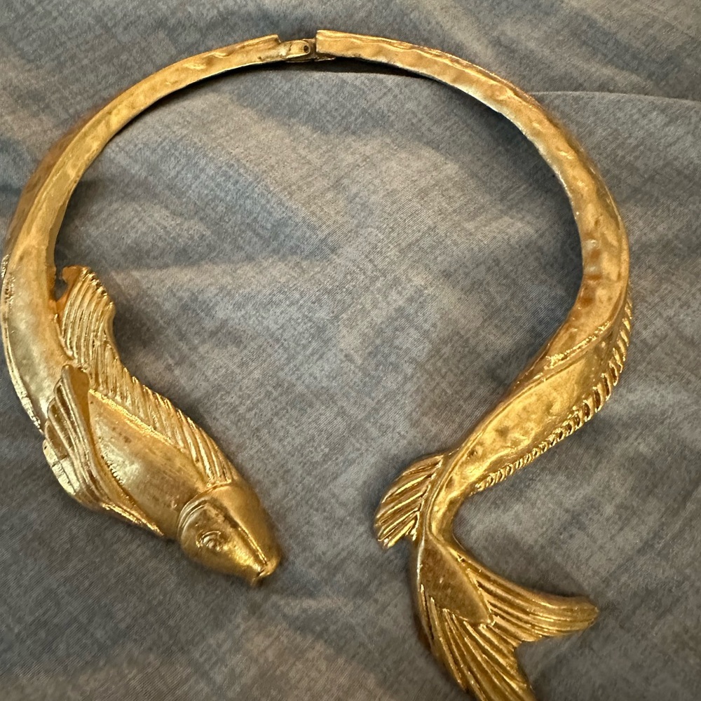 Zara gold cuff necklace